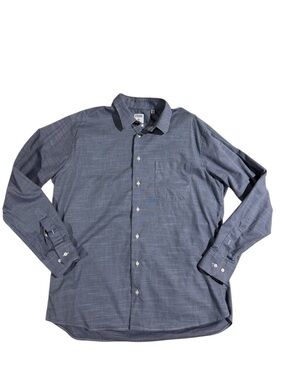 Gitman Brothers Wingspan Stretch  Superfine Cotton Dress Shirt Large 16.5 Trim